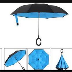 BAGAIL Double Layer Inverted Umbrellas Reverse Folding Umbrella Windproof UV Protection New