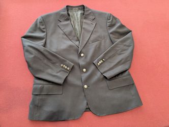 Men's Black Faconnable Sport Coat / Jacket Size 48 R