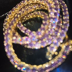 Purple Gold AAA+ Cubic Zircon Necklace 24 Inch
