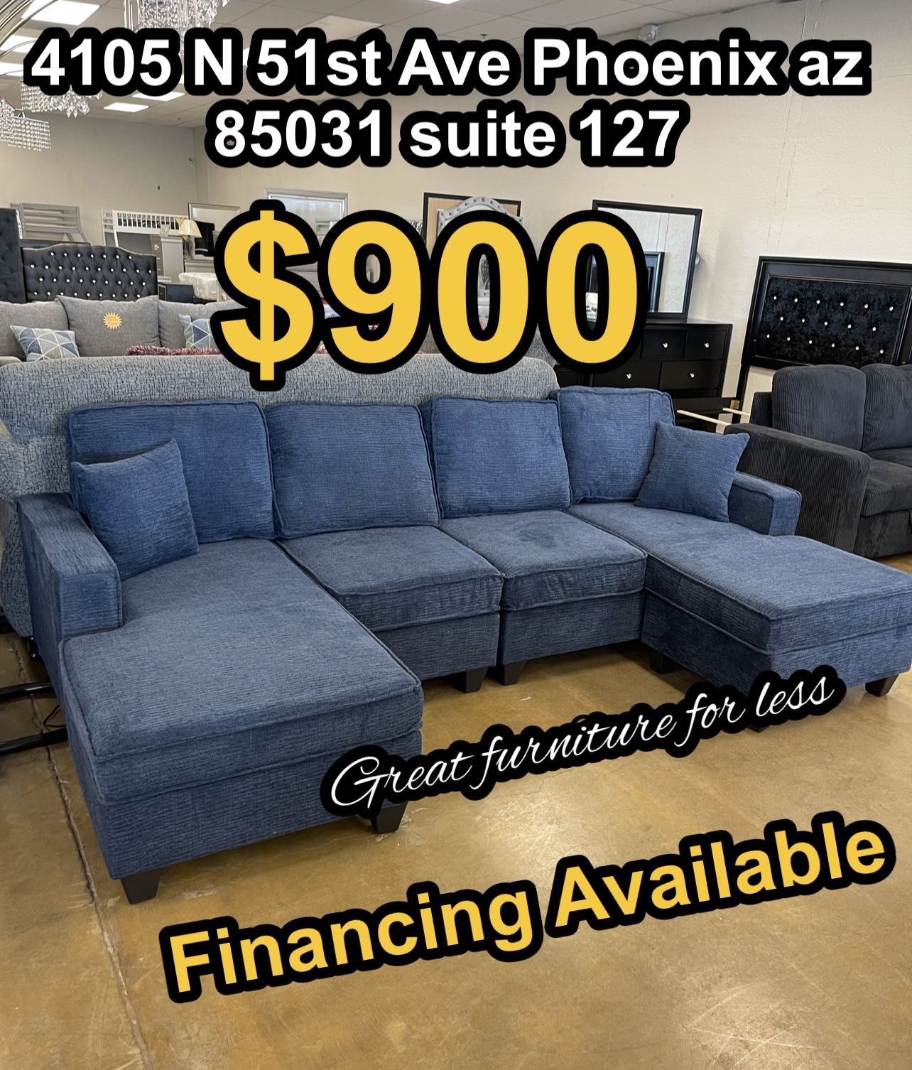 Sectional Blue Brand New