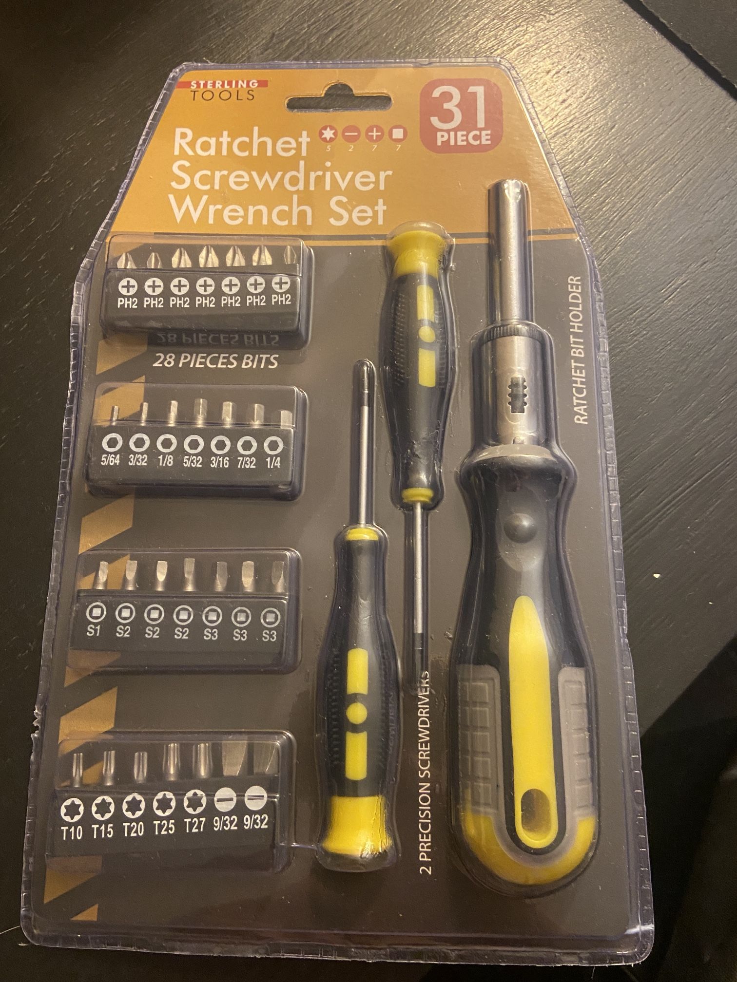 Sterling Tools. 31 Piece Ratchet, Screwdriver, Wrench Set. New. 