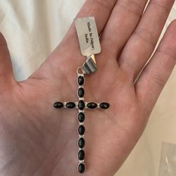 Black Star Diopside & Sterling Pendant