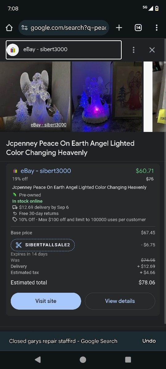 Lighted Antique Angle 40$