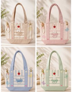 Customized Trader Joe's Striped Mini Tote (Limited stocks only)