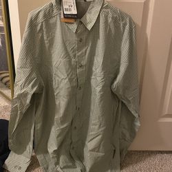 Mens XXL Long Sleeve Button Up Dress Shirt