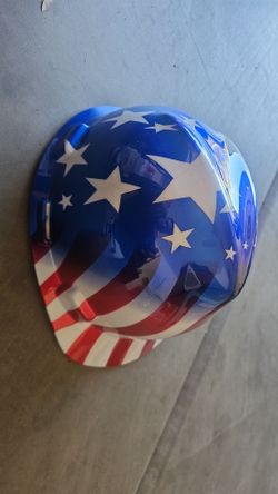 Air brush American flag Hard Hat brand new