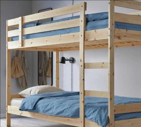 IKEA MYDAL
Bunk bed frame, pine, Twin +  One free mattress