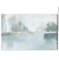 Abstract Canvas Art Blue Green Gold