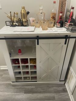 Wooden bar cabinet