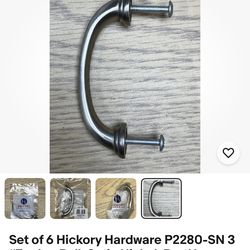 13 Hickory hardware zephyr pull brush nickel p2280-an