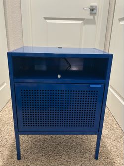 Blue Locker Style Nightstand