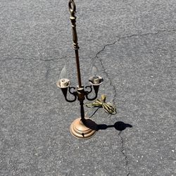 Early American Brass Lamp