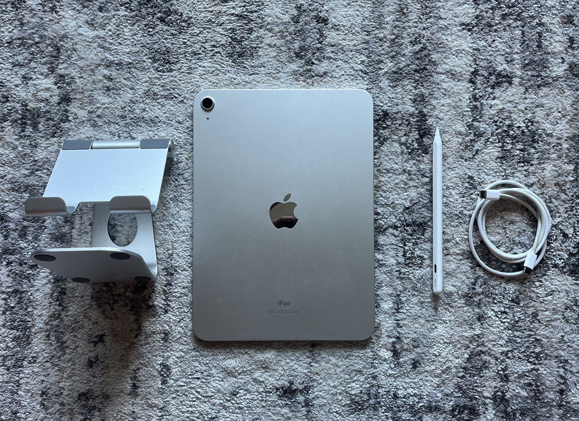 iPad 10th Gen 64GB WiFi Gray + Apple Pencil (Not Original) + Stand – Excellent Condition