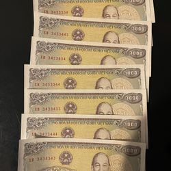 1000  Vietnam Dong Binary Fancy Serial Number 