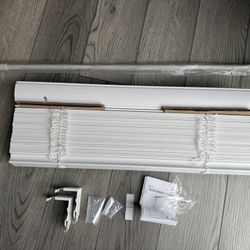 Cordless 2” Faux Wood Blinds 20.37”W x 57”L