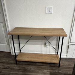 Wood and Metal Console Table $45