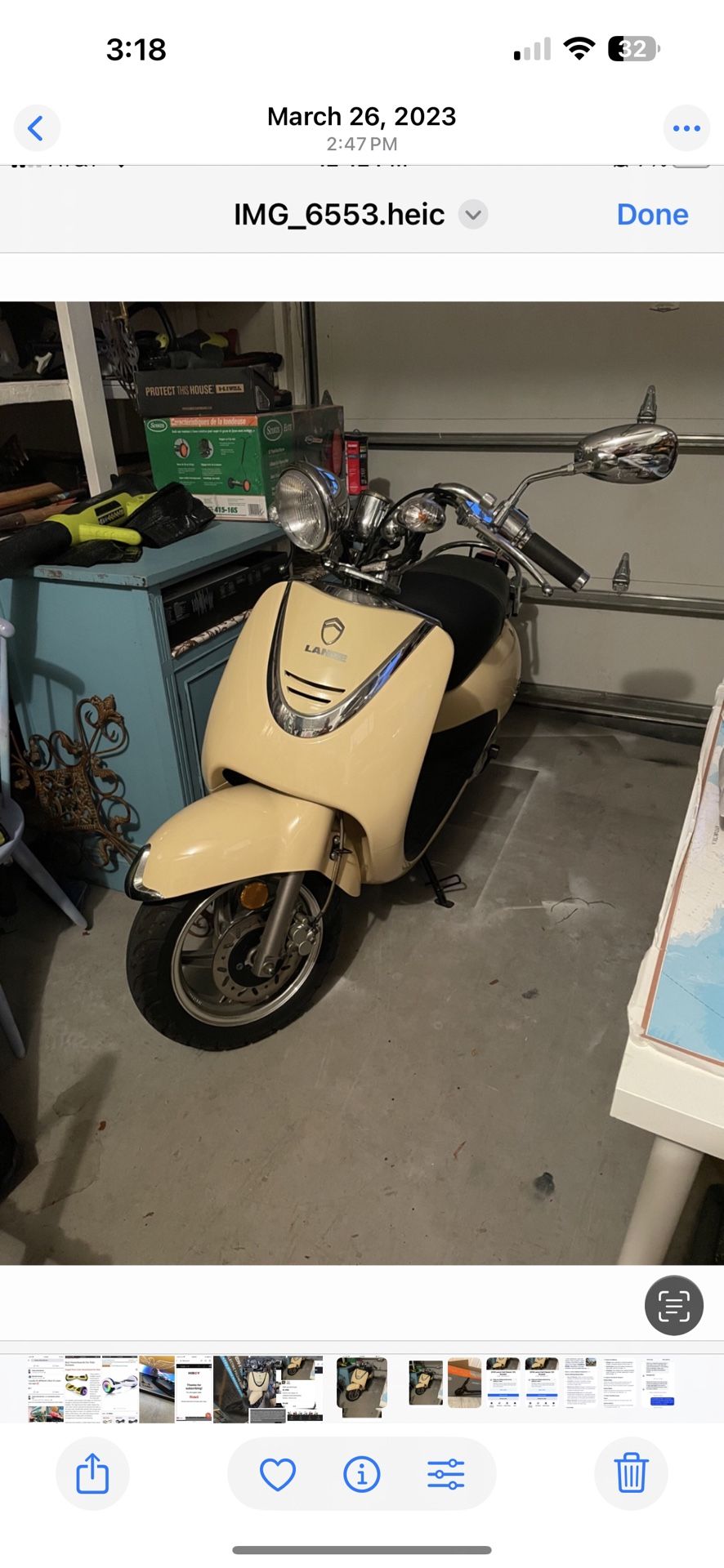 Lance Cali Classic Motorbike Scooter