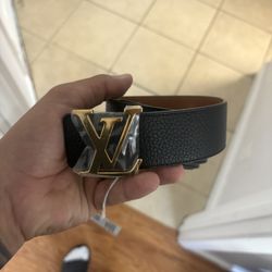 Black and Gold lv belt