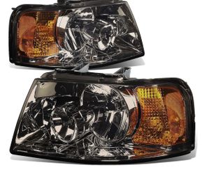 03-06 Ford Expedition Smoke Amber Headlights