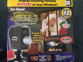 Christmas window video camera display Halloween
