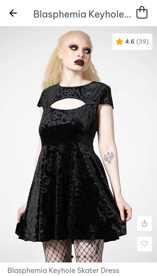 Killstar Blasphemia Key Hole Skater Dress