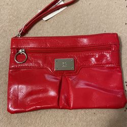 Red Purse/ Or Can Use As A Make Up Bag
