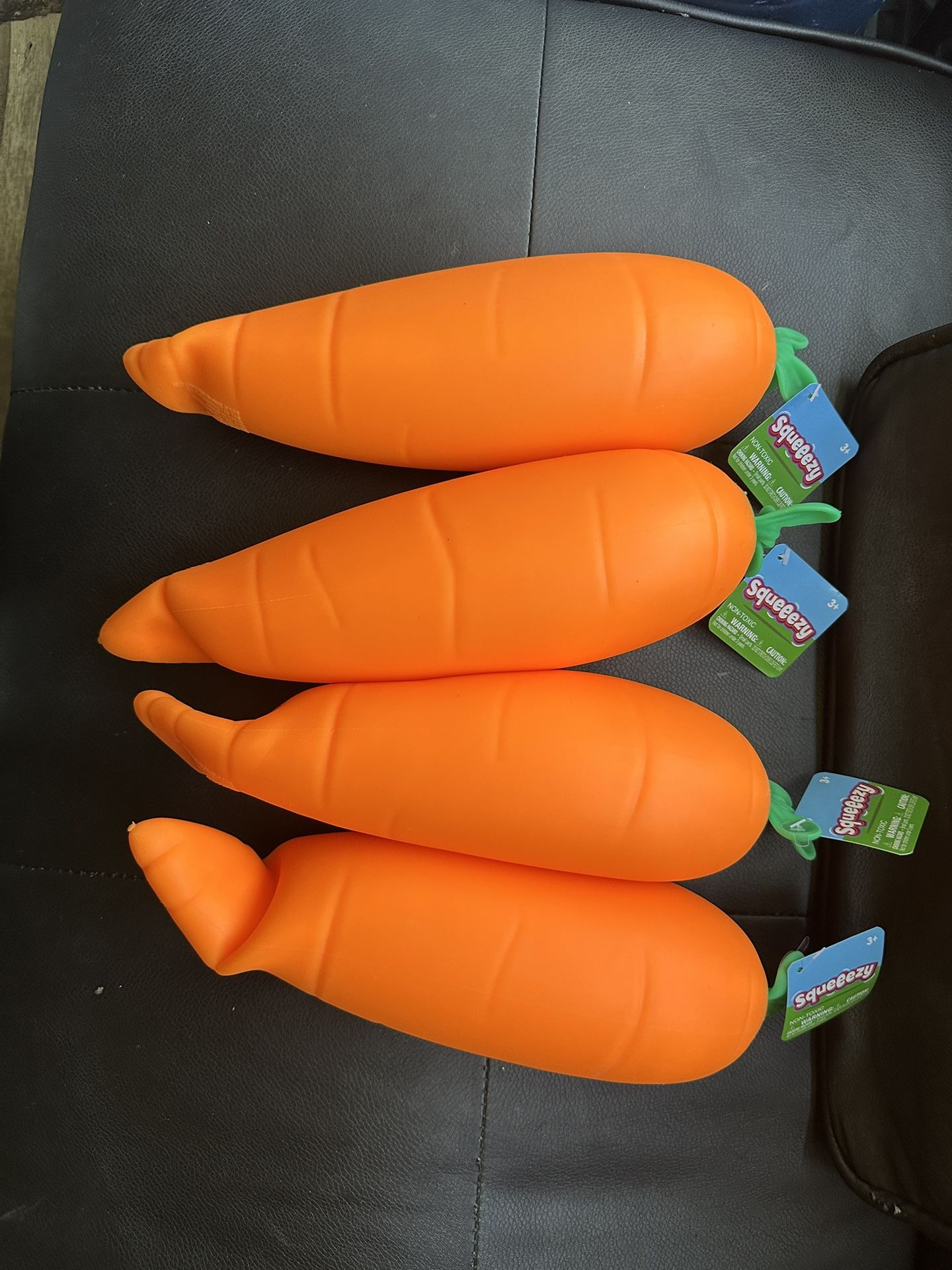 Squeezy Lot Of 4 Carrot Plush Stuffed Toy