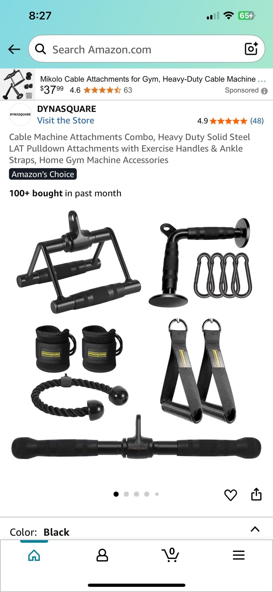 Lat Pulldown Cable Attachments Set for Home Gym Weight Machine Accessories Fitness Training Equipment