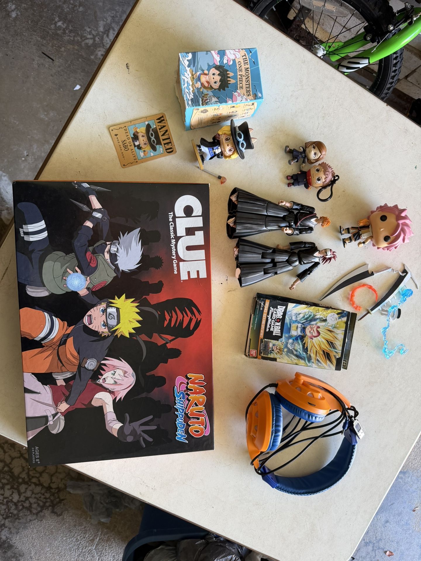 Anime Bundle Toys Figures Headset Gamer Headphones Card Game Clue Game Dragon Ball Z Naruto One Piece