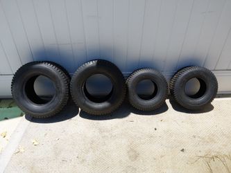 (4) Tire set for Ride-On Lawnmower
