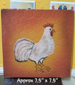 Baum Bros Rooster Trivet Tile