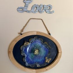 ✨ One-of-a-Kind Resin Flower Wall Art – $95 ✨