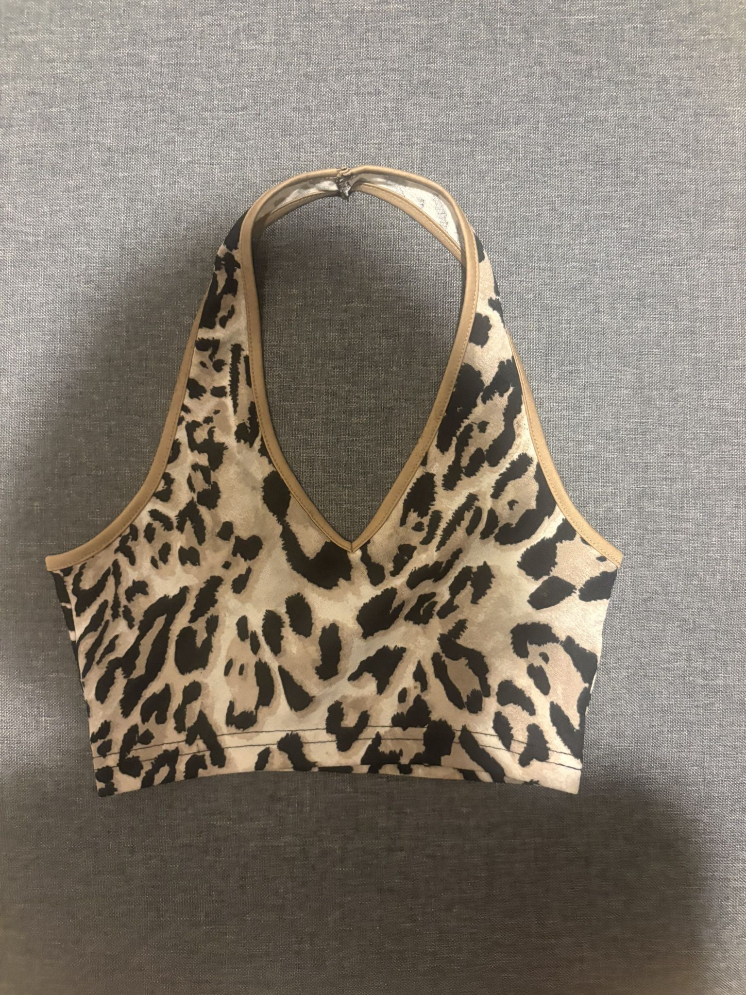 Woman’s Size Small Leopard Print Halter Neck Top