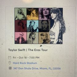 Taylor Swift - the Eras Tour - 2 Tickets 