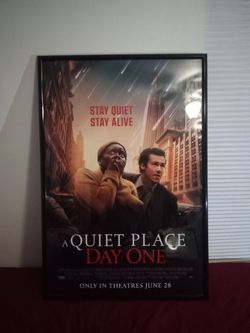 Framed "A Quiet Place Day One" Poster