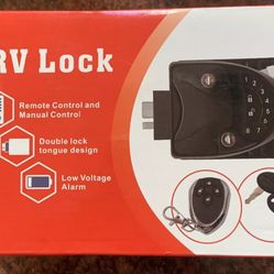 RV Keyless Entry Door Lock Latch Handle Knob Deadbolt w/ Remote Camper Trailer