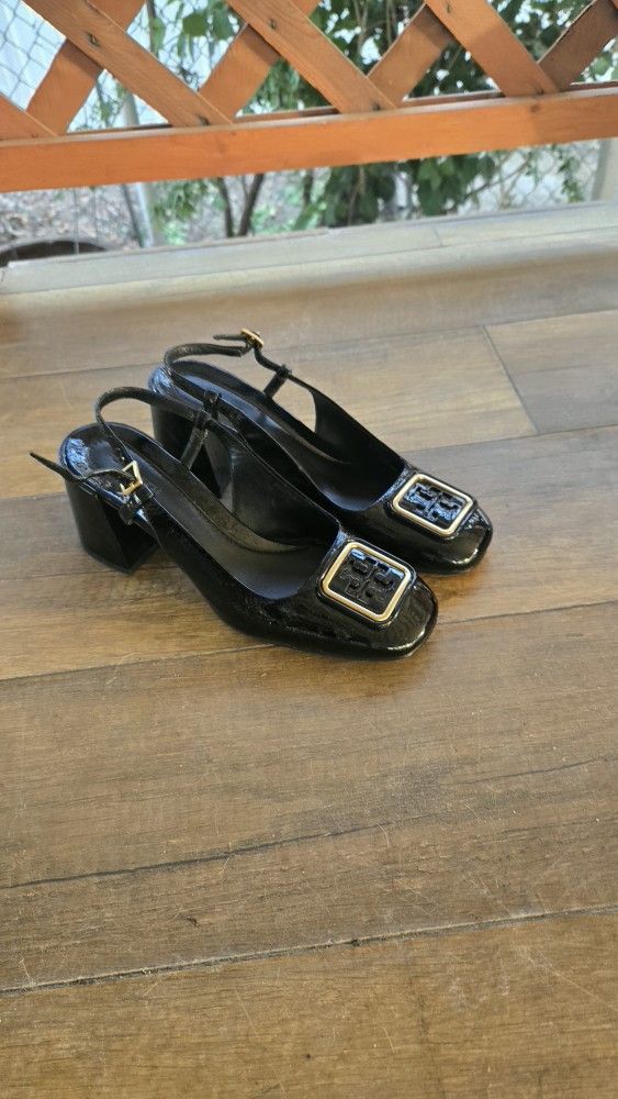 Tory Burch Black Slingback Heels