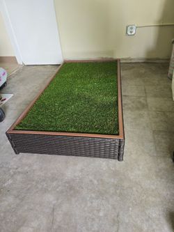 Porch Potty Standard Dog Grass Pad - Indoor Dog Potty with Artificial Grass & Self-Draining Tray - Reusable Dog Potty for Apartments & Balconies