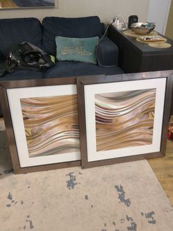 Set of two large framed art $25 set