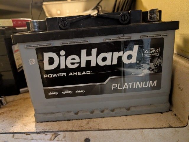 DieHard Platinum AGM H6 Car Battery – 12.19V Charged, Ready to Go