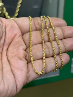 10K Rope Chain 2mm 24 inches