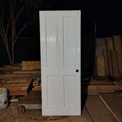 Inside White Wooden Door