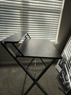Black Fold Up Desk With Shelf
