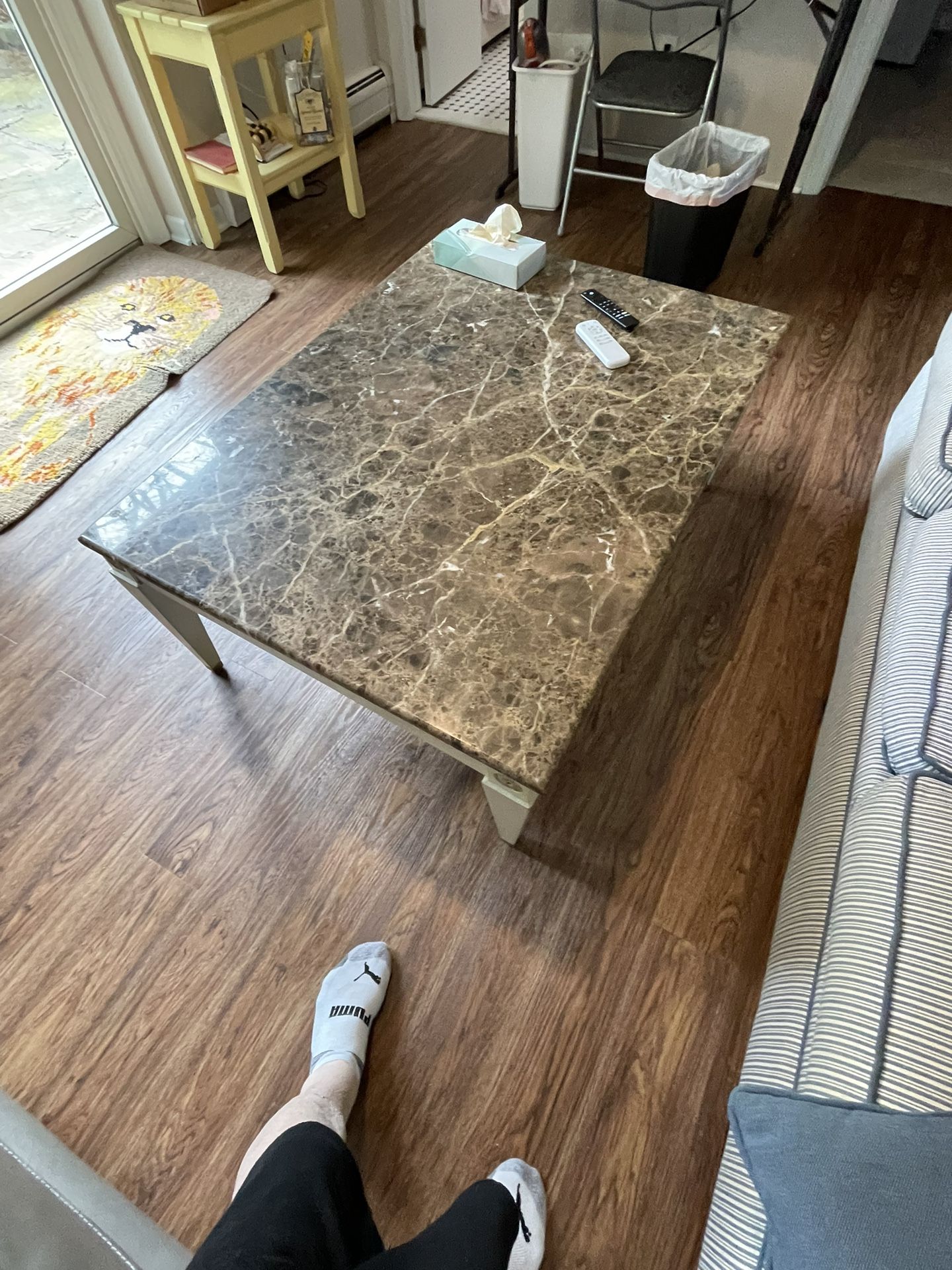 Coffee Table With A Marble Top 
