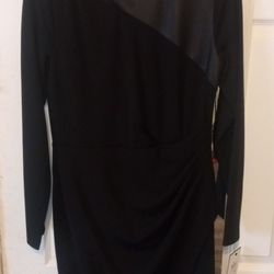 New DNKY Long Sleeve Black Dress