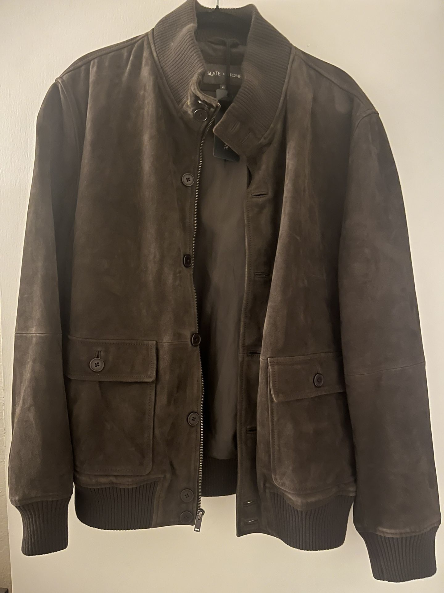 Slate And Stone Brown Suede Coat Size XL