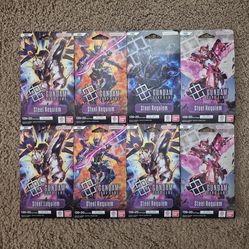 Gundam Card Game Steel Requiem GD03 Sleeved Booster Pack Lot of 8