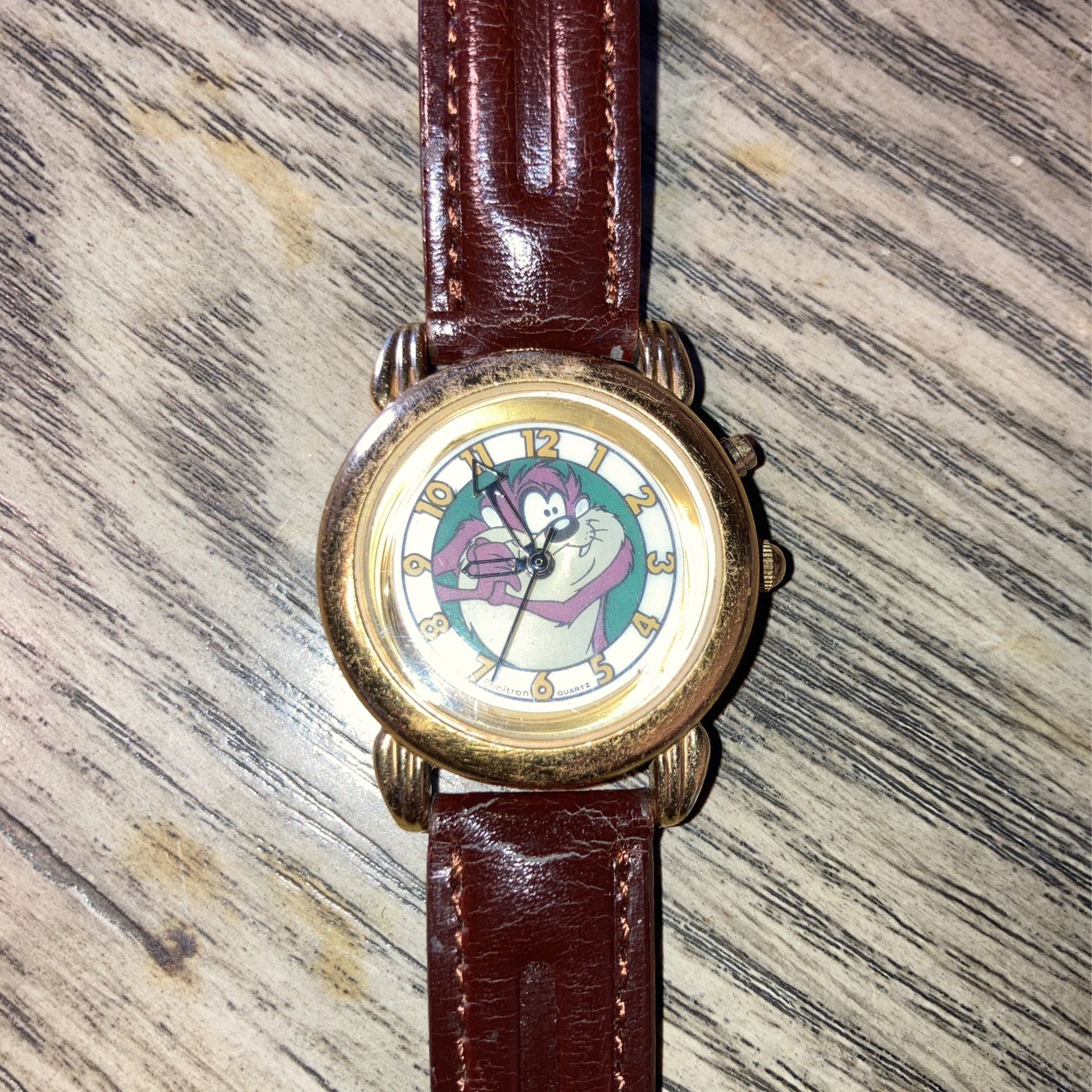 Alice in Wonderland Brown Leather Wrist Watch