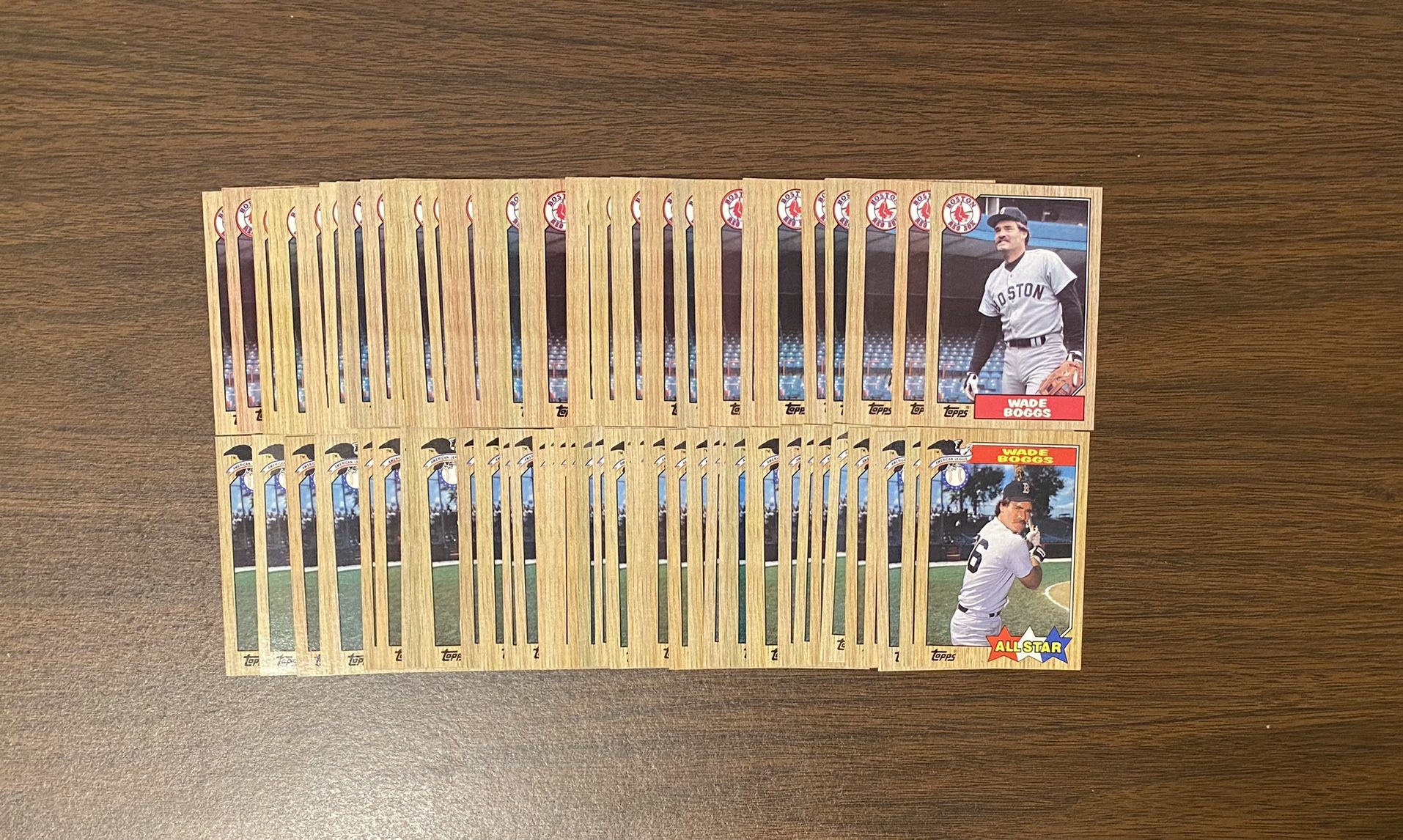 LOT OF 100 WADE BOGGS 1987 TOPPS BASEBALL CARDS HOF BOSTON RED SOX x 100