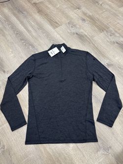 Smartwool Merino 250 1/4 Zip Mens Charcoal Heather  Base Layer SW01(contact info removed)  L